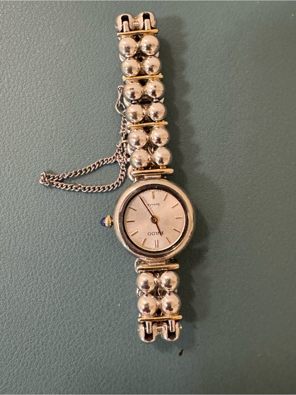 Rado Women's Silver and Gold Beaded Bracelet Watch 14 cm